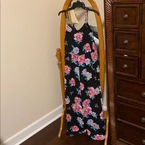 Floral jumpsuit with built in liner